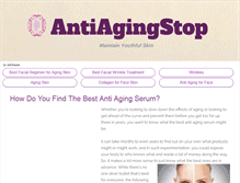 Tablet Screenshot of antiagingstop.com